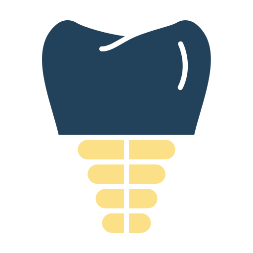 Dental Implant Icon Dental implant icon showing a tooth with an implant post, Ontario CA dentist